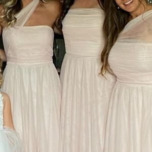 Jenny Yoo blush convertible bridesmaids dress